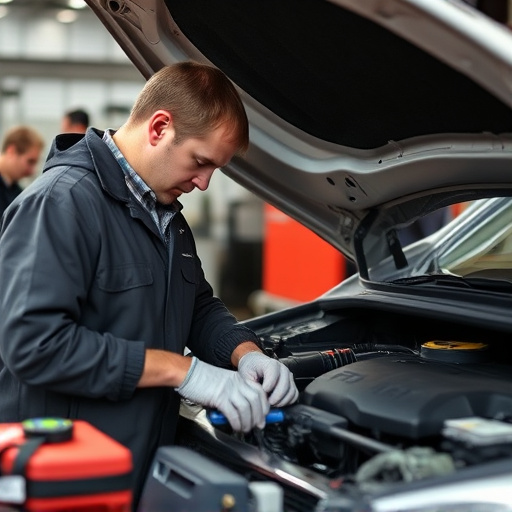 auto technician working