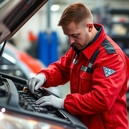 auto technician working
