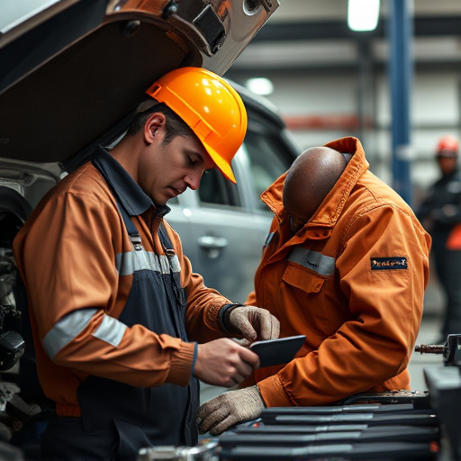 auto technician working