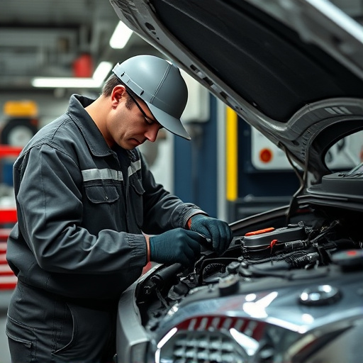 auto technician working