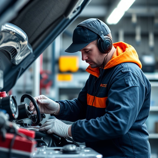 auto technician working