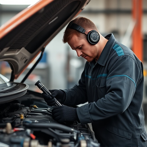 auto technician working