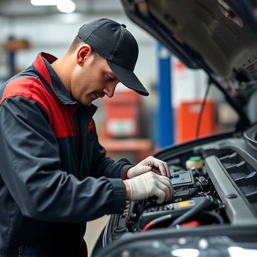 auto technician working