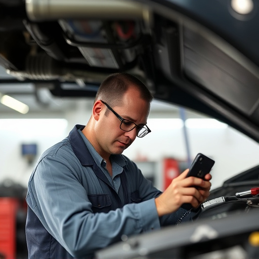 auto technician working