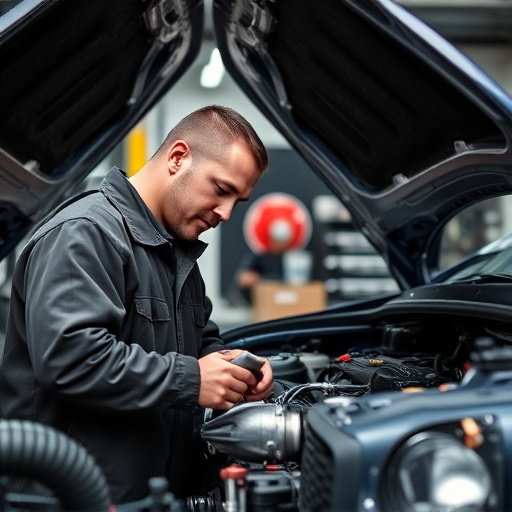 auto technician working