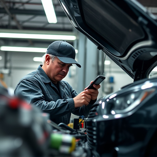 auto technician working