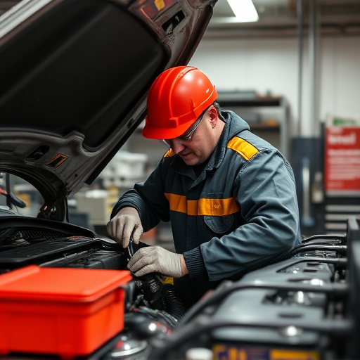 auto technician working