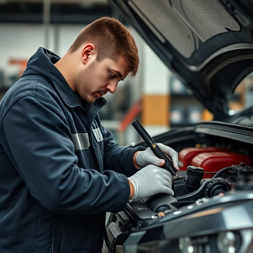 auto technician working