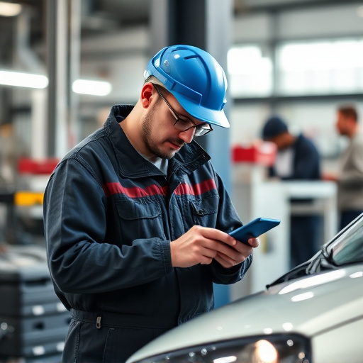 auto technician working