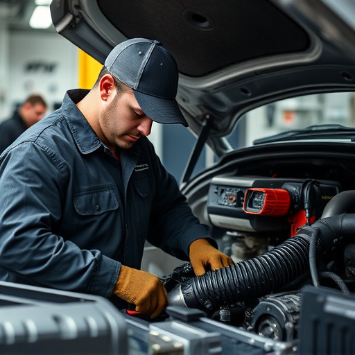 auto technician working
