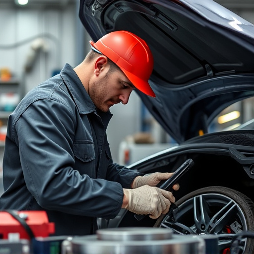 auto technician working