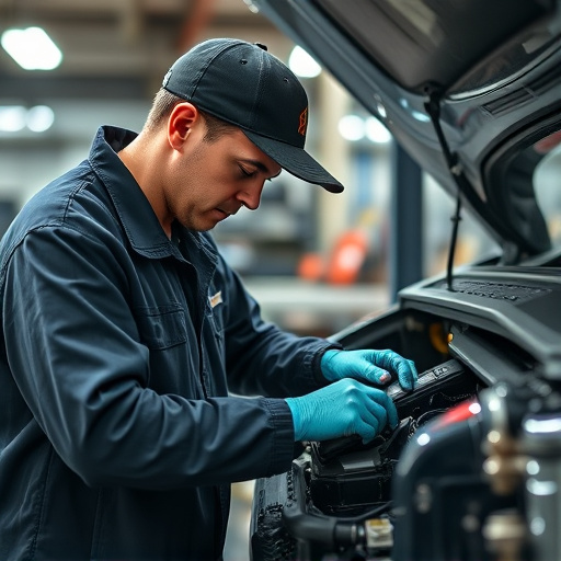 auto technician working