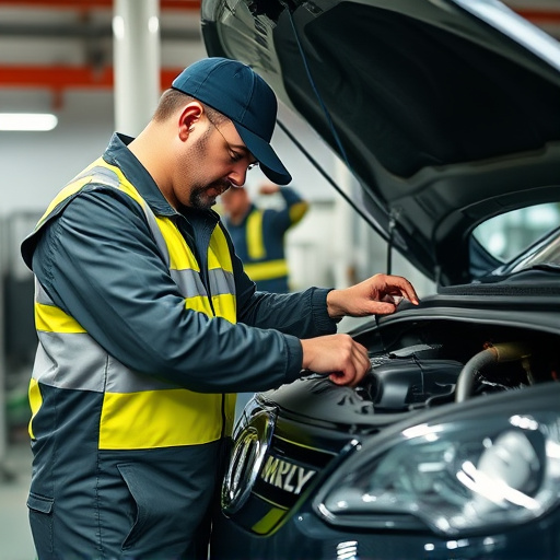 auto technician working
