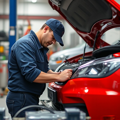 auto technician working