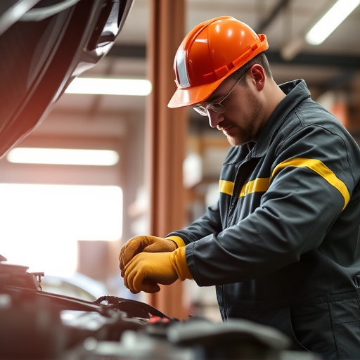 auto technician working