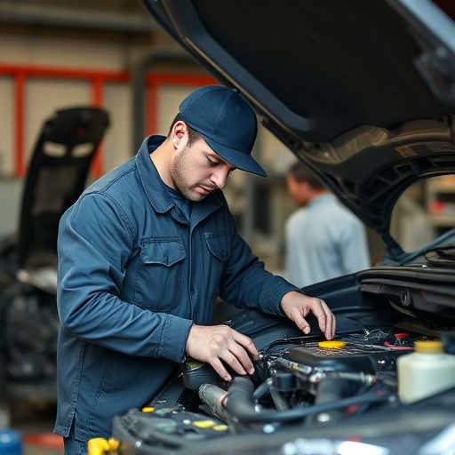 auto technician working