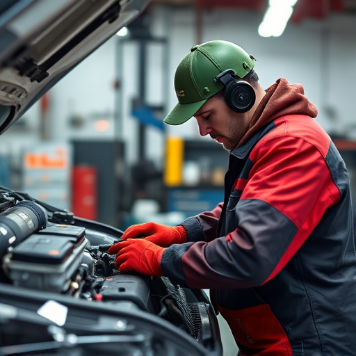 auto technician working