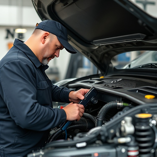 auto technician working