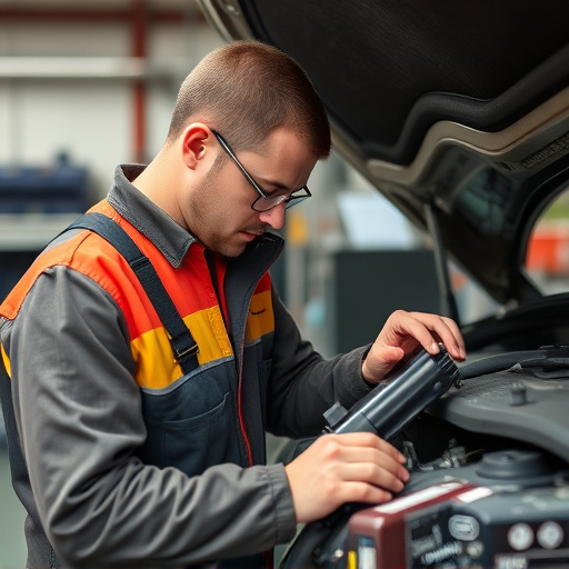 auto technician working