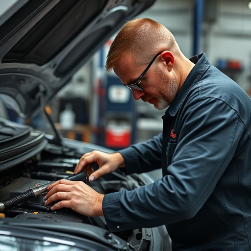 auto technician working
