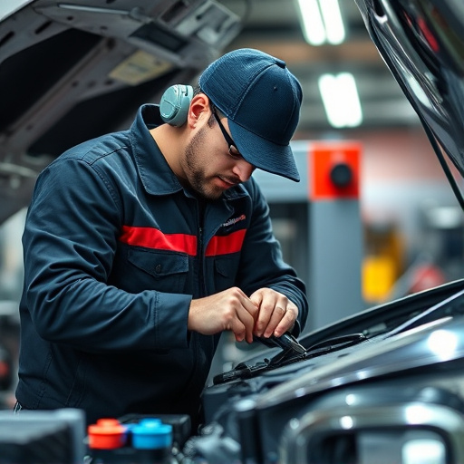 auto technician working