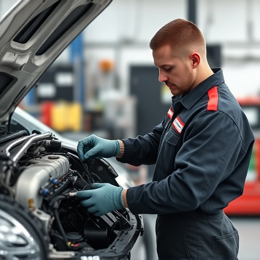 auto technician working