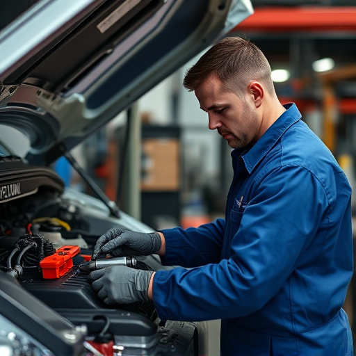 auto technician working