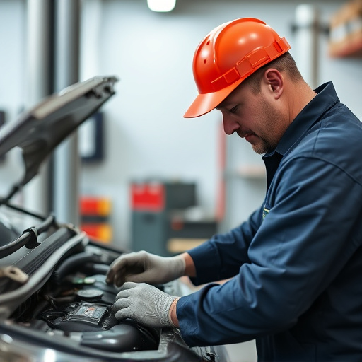 auto technician working