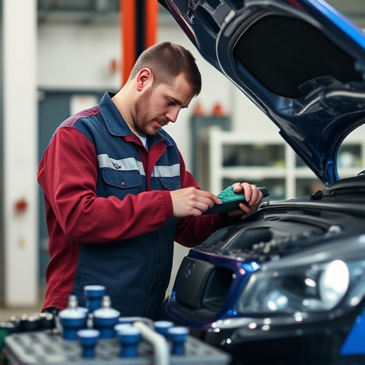 auto technician working