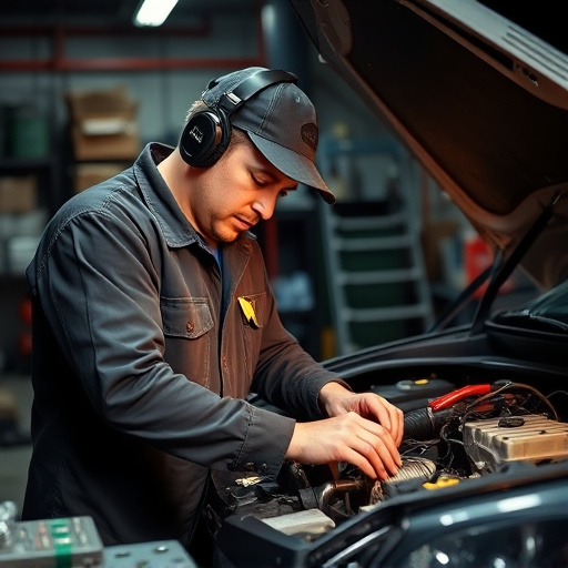 auto technician working