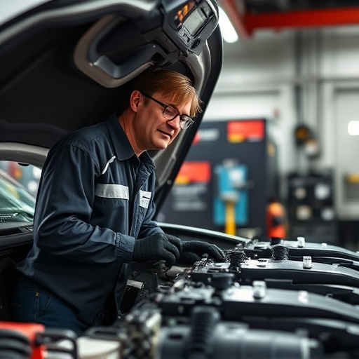 auto technician working