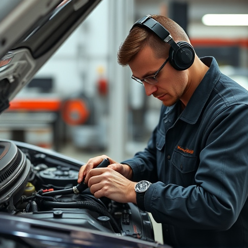 auto technician working