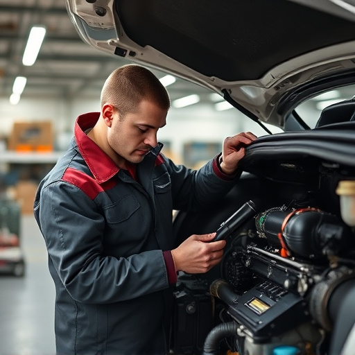 auto technician working