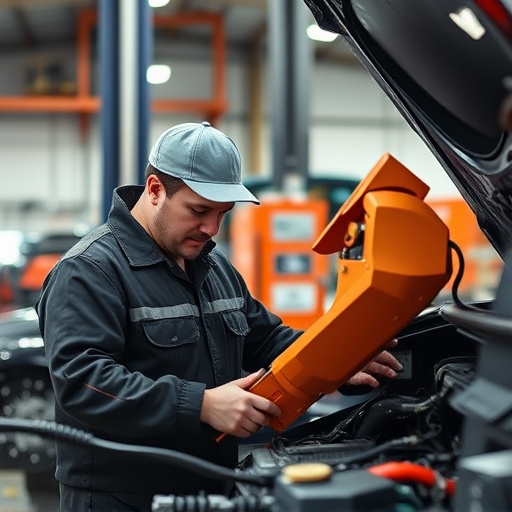 auto technician working
