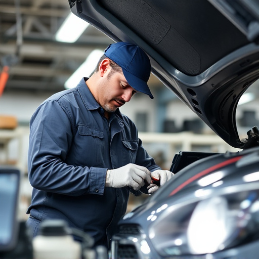 auto technician working