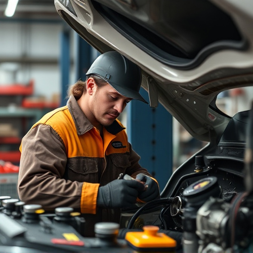 auto technician working