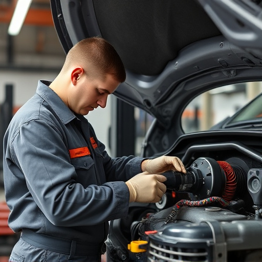 auto technician working