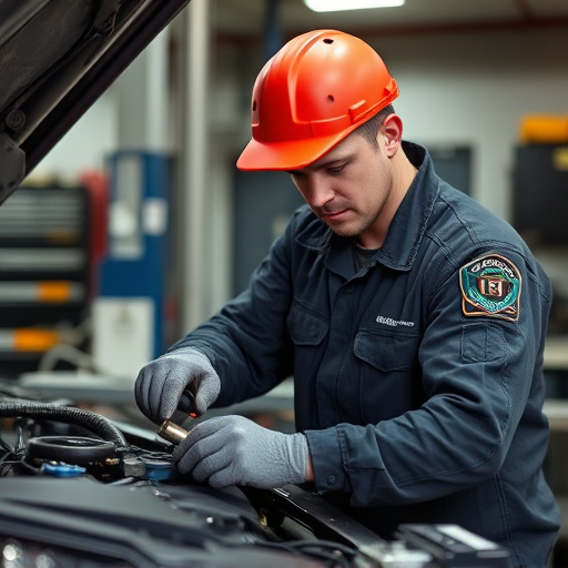 auto technician working