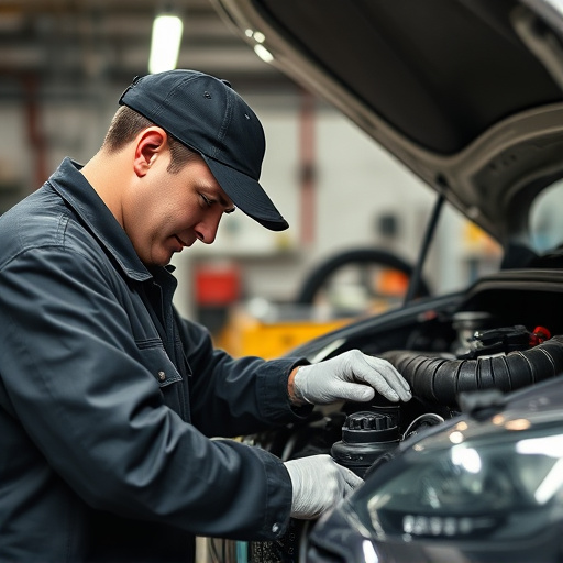 auto technician working