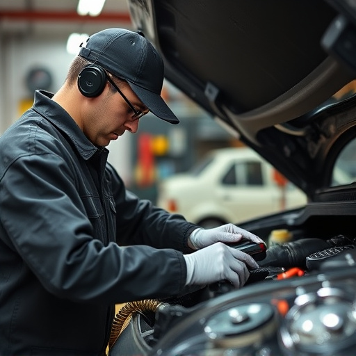 auto technician working