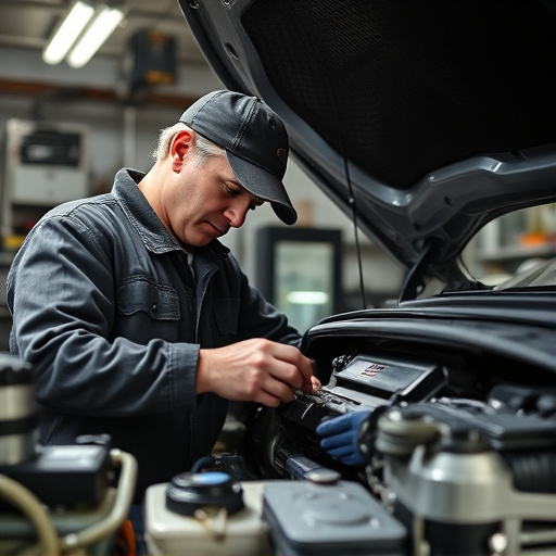 auto technician working