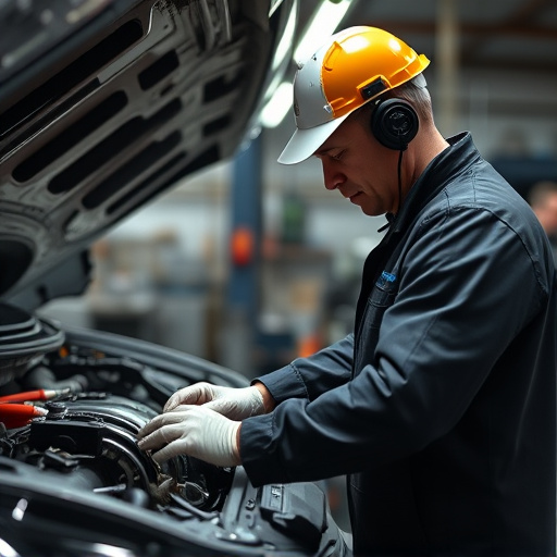 auto technician working