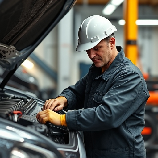 auto technician working