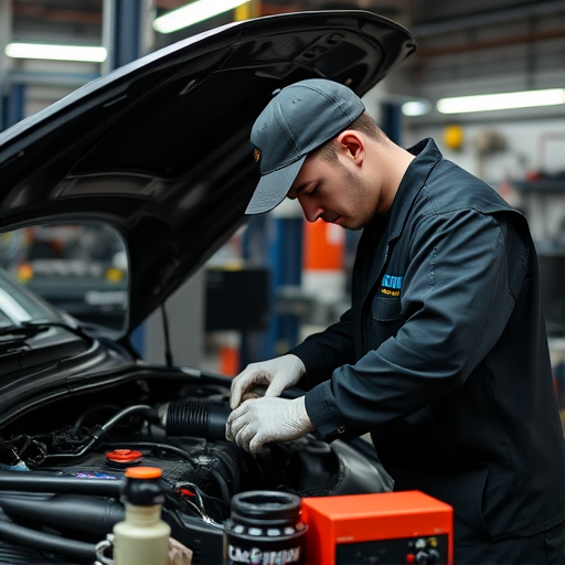 auto technician working