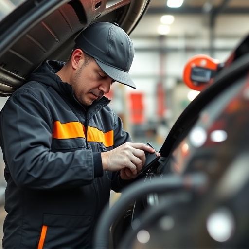 auto technician working
