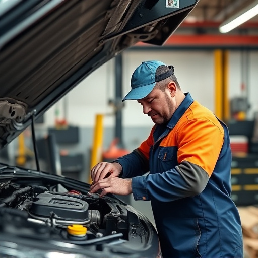 auto technician working