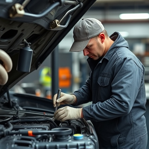 auto technician working
