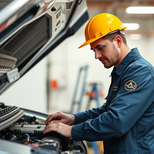 auto technician working