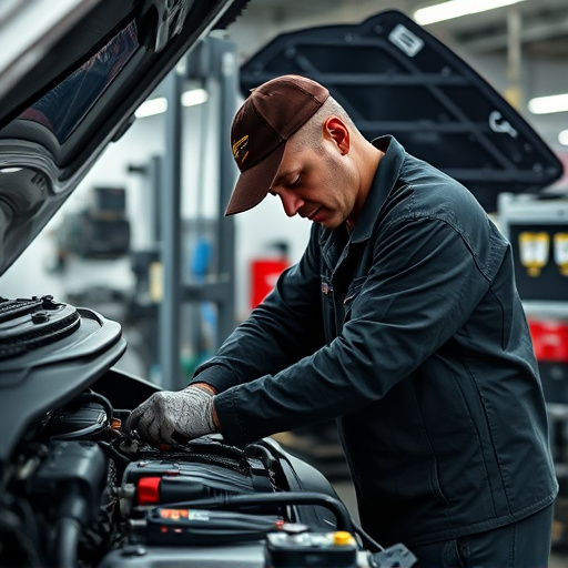 auto technician working