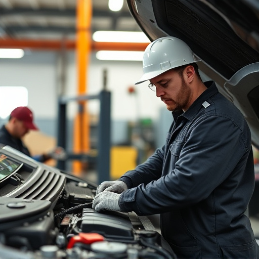 auto technician working